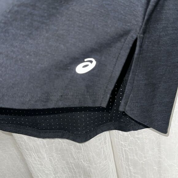 ASICS XS-XLβBlack Laser Perforated Short Sleeve Run Workout Tee - Picture 9 of 13